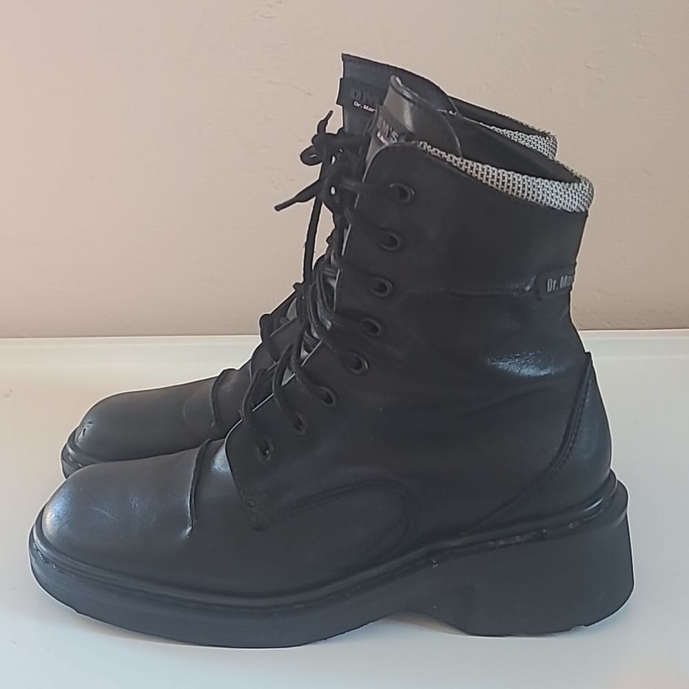 Dr Martens 9279 Black Lace Up Combat Boots Made in England UK Size 7 US 9